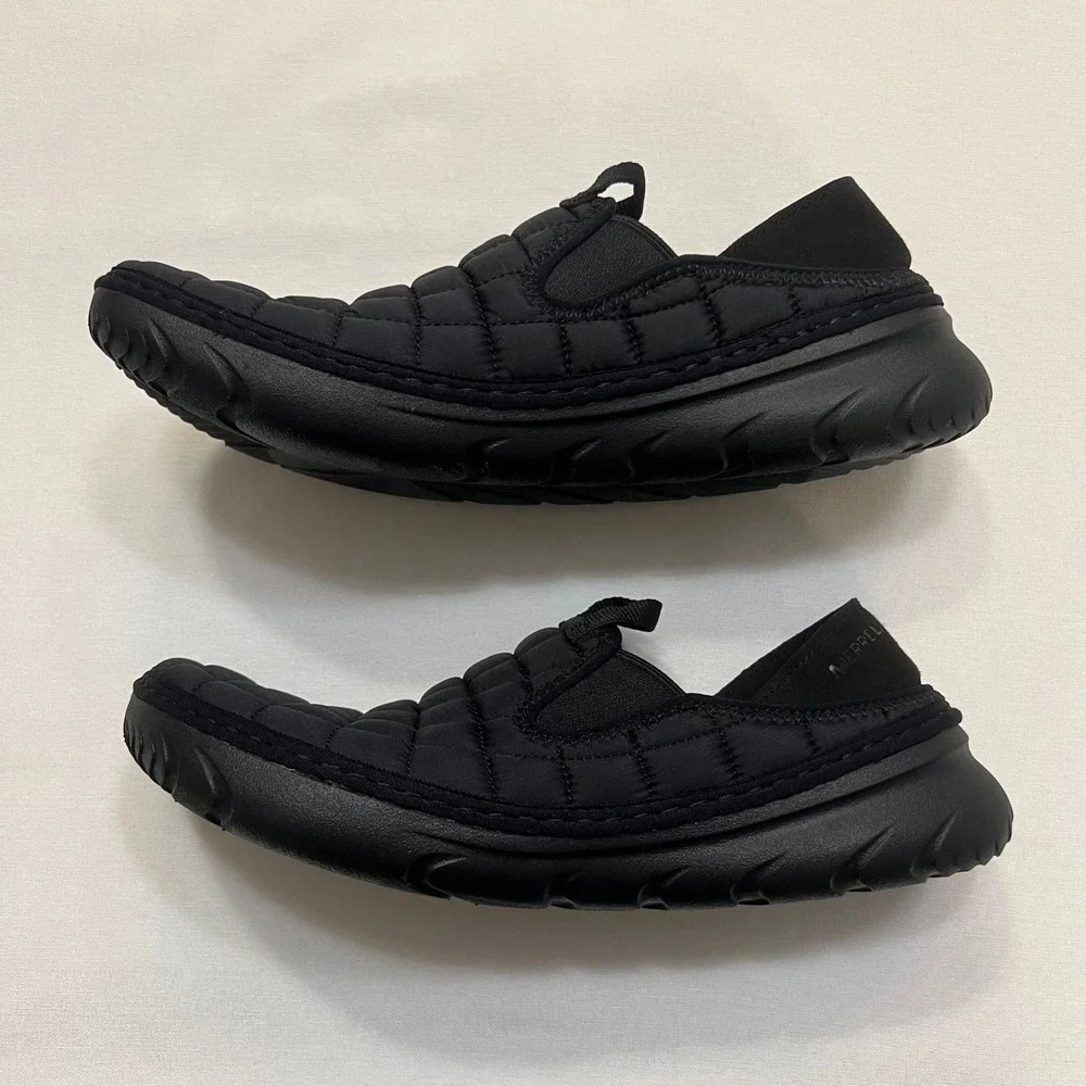 Merrell Hut Moc Black Quilted Slip On Gorpcore Camp Shoes Men's Size 9